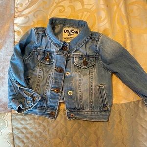OshKosh denim jacket girls 12-18 months euc